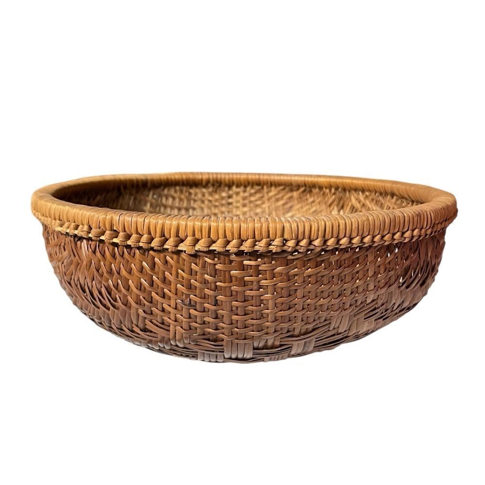 Vintage Bamboo Woven Winnowing Basket